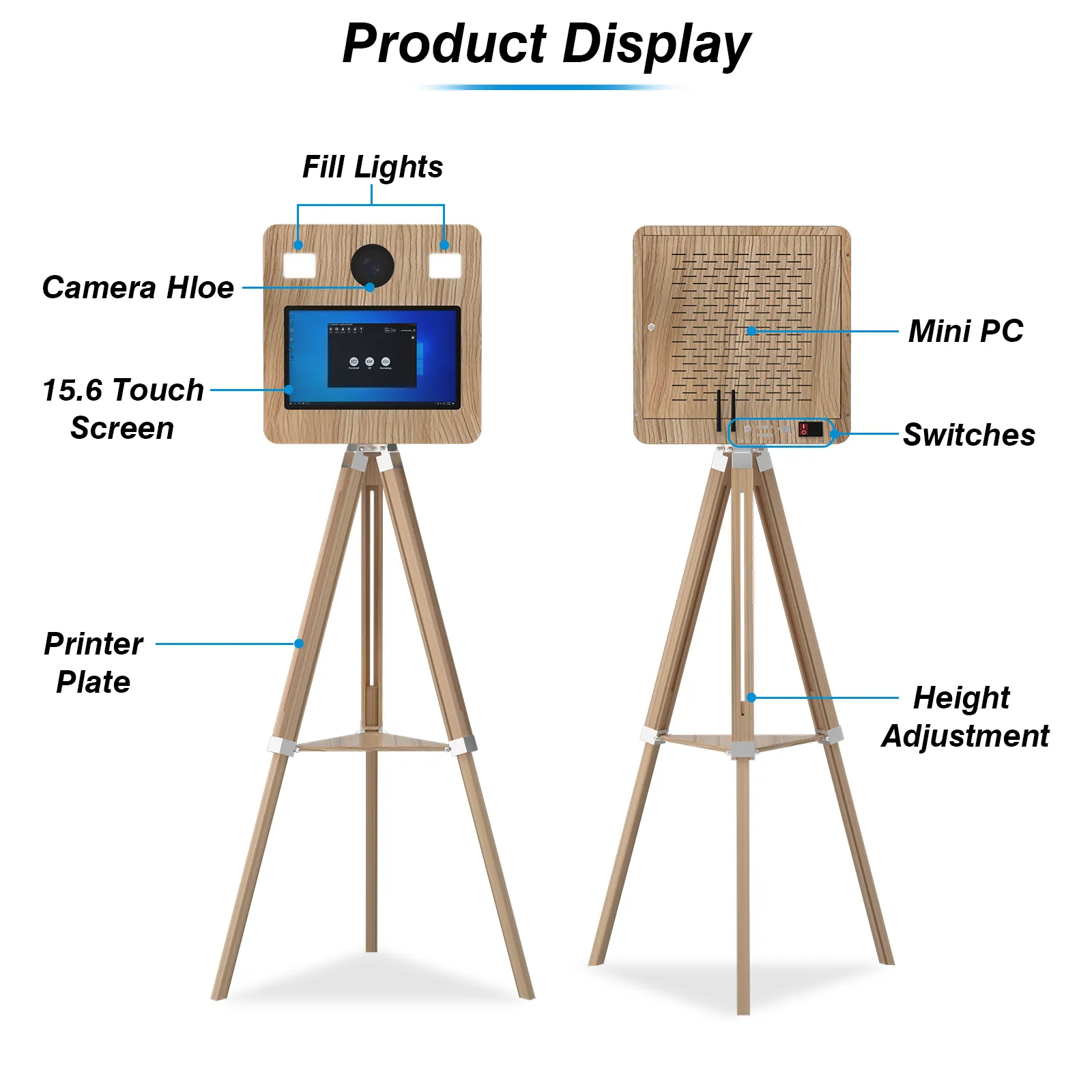 Fotobox "Wood Edition" Fotobox Ansicht mit Beschrieb