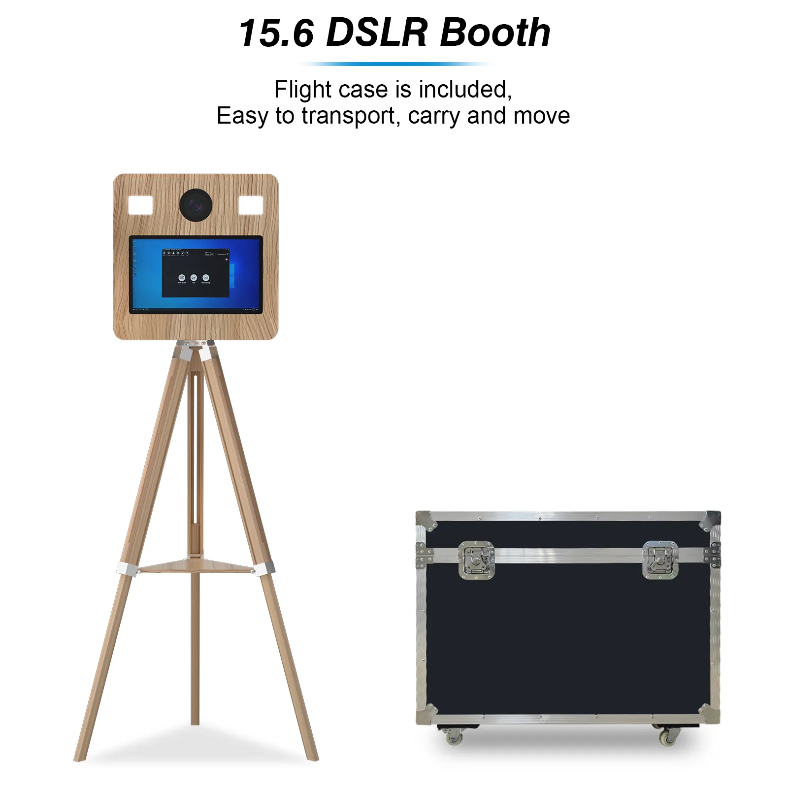 Fotobox "Wood Edition" Fotobox ist kompakt transportfähig